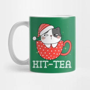 Christmas Cat Santa Kit Tea Mug